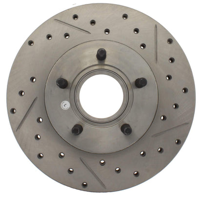 StopTech Select Sport Drilled And Slotted Brake Rotor; Front Left