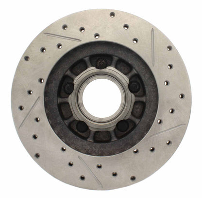 StopTech Select Sport Drilled And Slotted Brake Rotor; Front Right