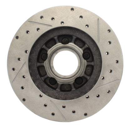 StopTech Select Sport Drilled And Slotted Brake Rotor; Front Right