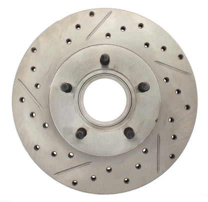 StopTech Select Sport Drilled And Slotted Brake Rotor; Front Right