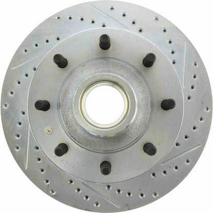 StopTech Select Sport Drilled And Slotted Brake Rotor; Front Left