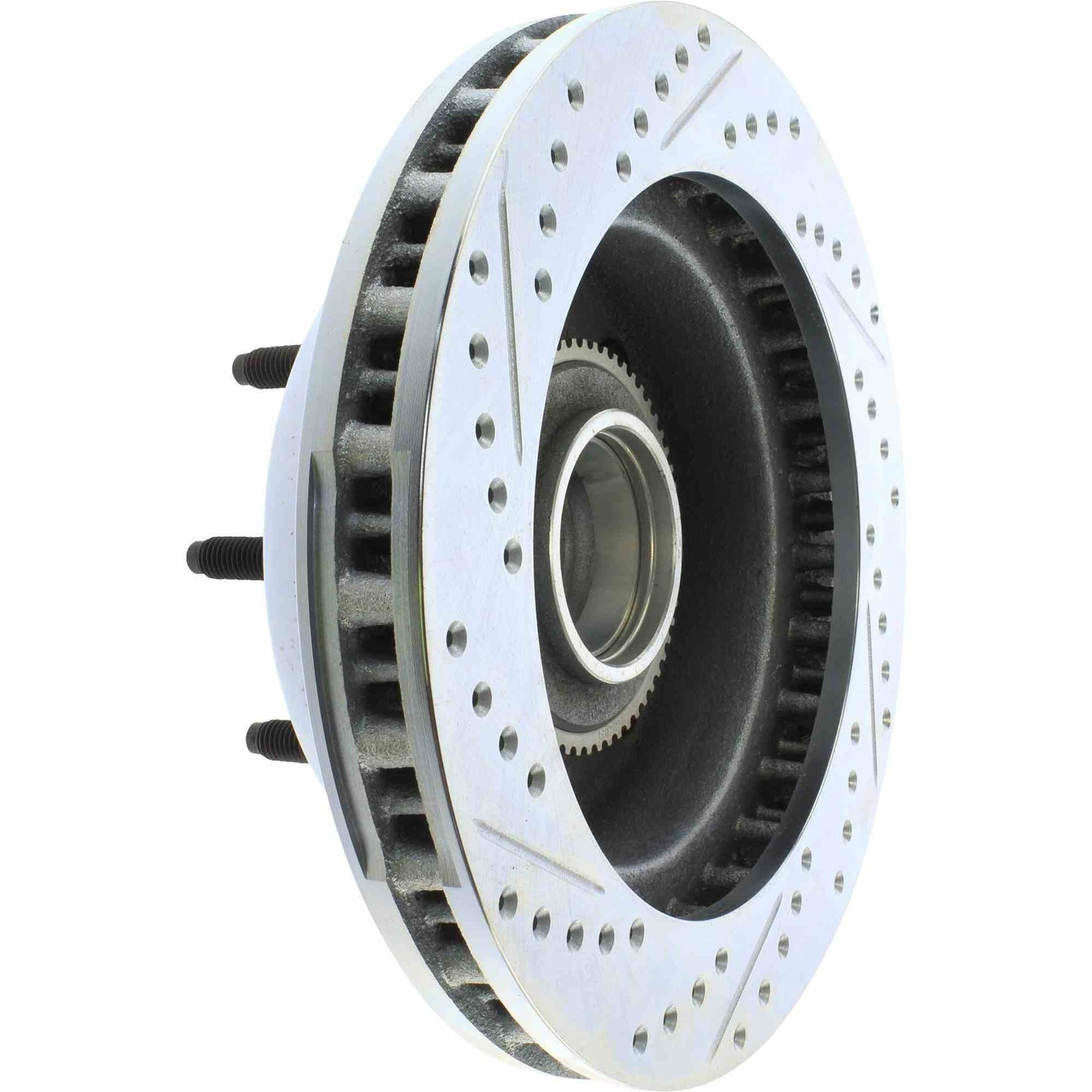 StopTech Select Sport Drilled And Slotted Brake Rotor; Front Left