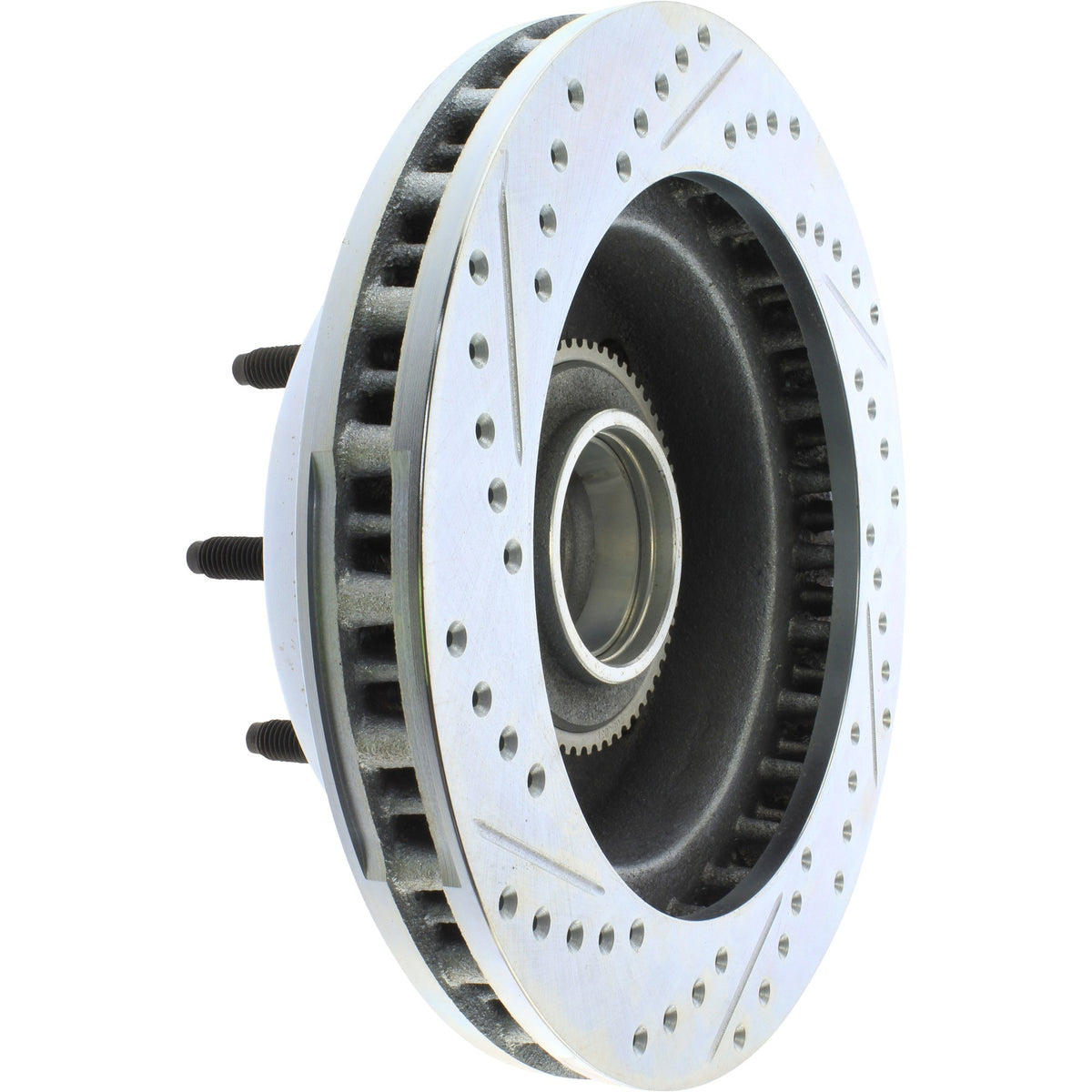 StopTech Select Sport Drilled And Slotted Brake Rotor; Front Left