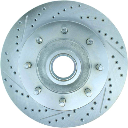 StopTech Select Sport Drilled And Slotted Brake Rotor; Front Right
