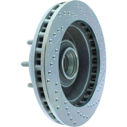 StopTech Select Sport Drilled And Slotted Brake Rotor; Front Right