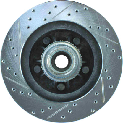 StopTech Select Sport Drilled And Slotted Brake Rotor; Front Left