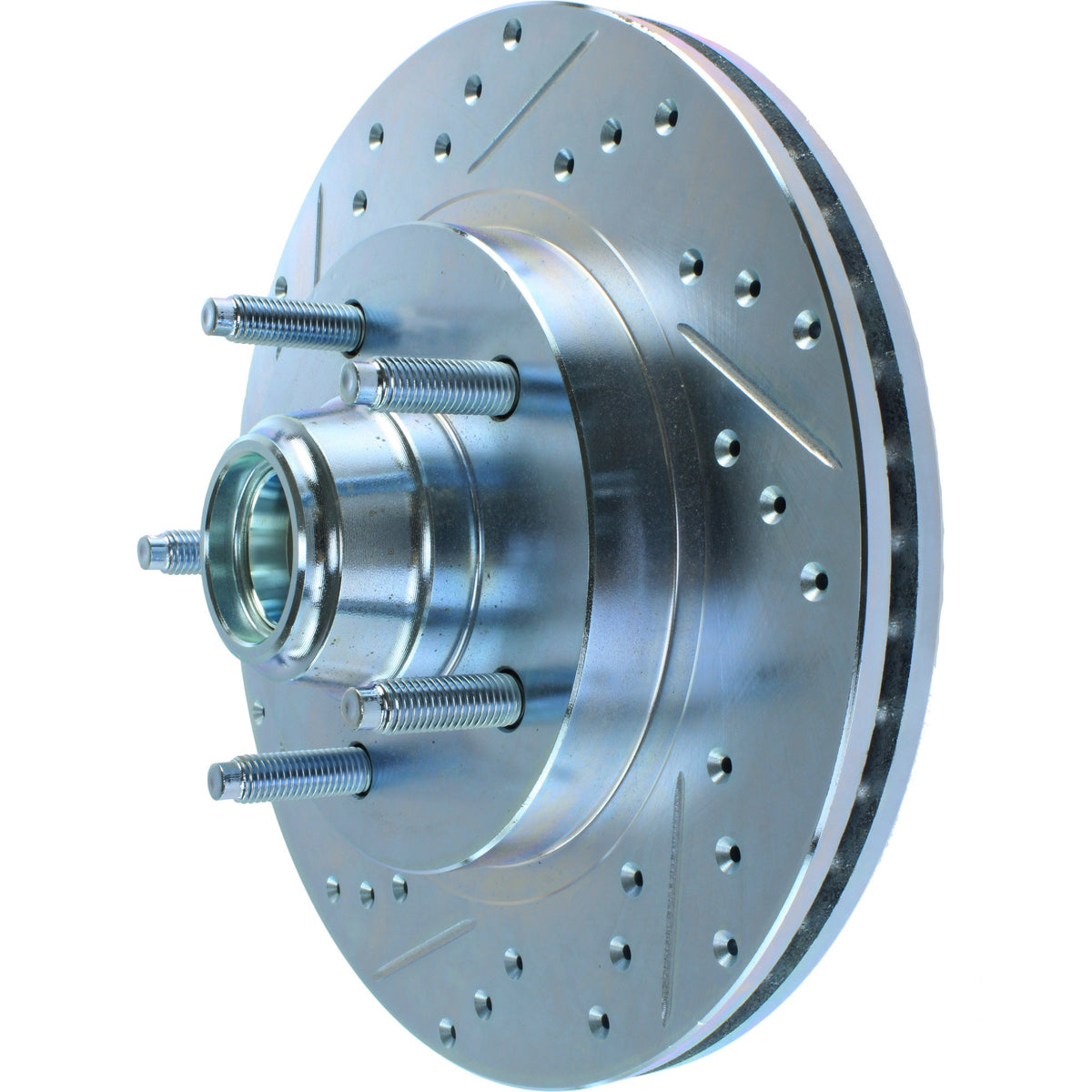 StopTech Select Sport Drilled And Slotted Brake Rotor; Front Right