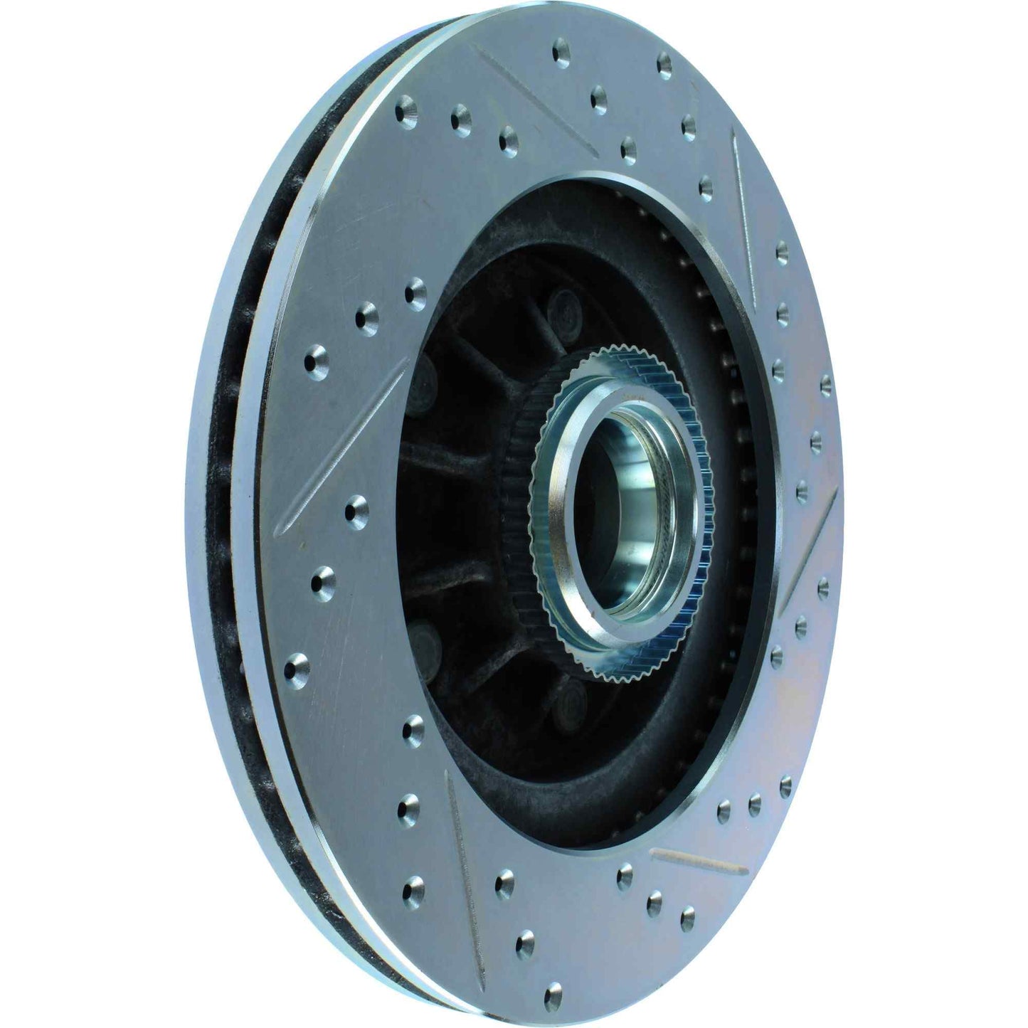 StopTech Select Sport Drilled And Slotted Brake Rotor; Front Right
