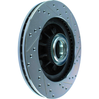 StopTech Select Sport Drilled And Slotted Brake Rotor; Front Right
