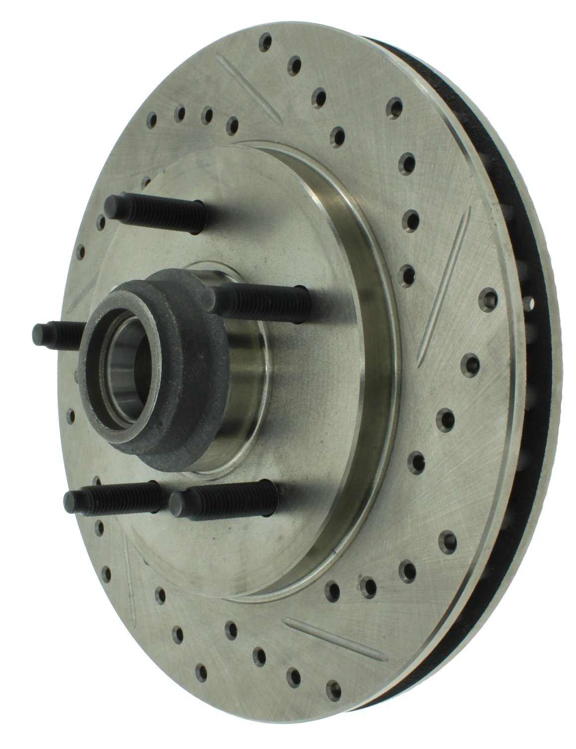 StopTech Select Sport Drilled And Slotted Brake Rotor; Front Left