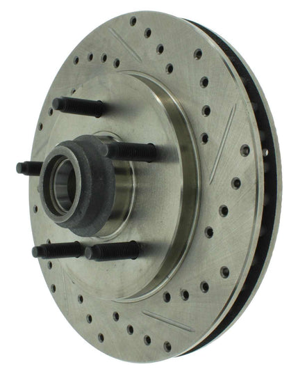 StopTech Select Sport Drilled And Slotted Brake Rotor; Front Left