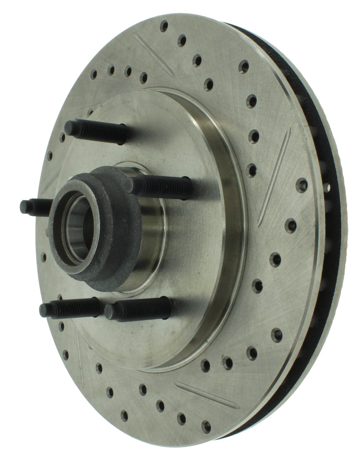 StopTech Select Sport Drilled And Slotted Brake Rotor; Front Left