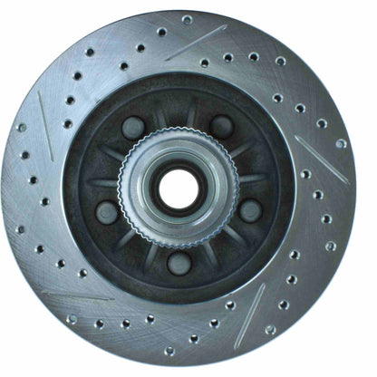 StopTech Select Sport Drilled And Slotted Brake Rotor; Front Left