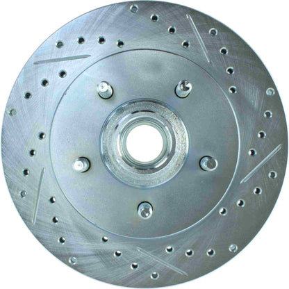 StopTech Select Sport Drilled And Slotted Brake Rotor; Front Left
