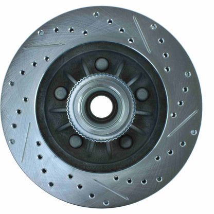 StopTech Select Sport Drilled And Slotted Brake Rotor; Front Right