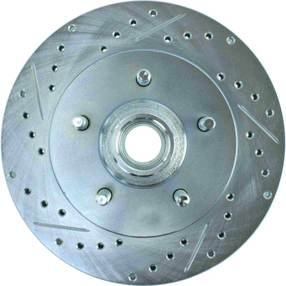 StopTech Select Sport Drilled And Slotted Brake Rotor; Front Right
