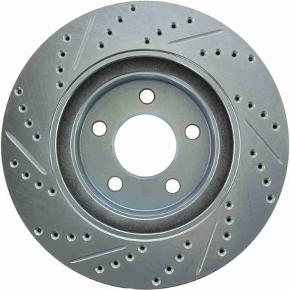 StopTech Select Sport Drilled And Slotted Brake Rotor; Front Left
