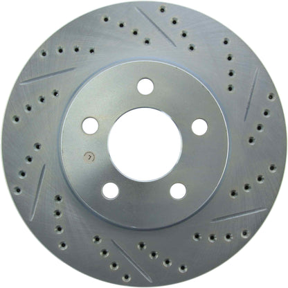 StopTech Select Sport Drilled And Slotted Brake Rotor; Front Left