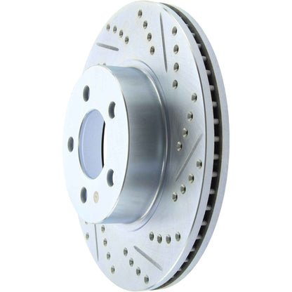 StopTech Select Sport Drilled And Slotted Brake Rotor; Front Left