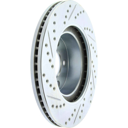 StopTech Select Sport Drilled And Slotted Brake Rotor; Front Left
