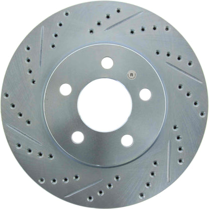 StopTech Select Sport Drilled And Slotted Brake Rotor; Front Right