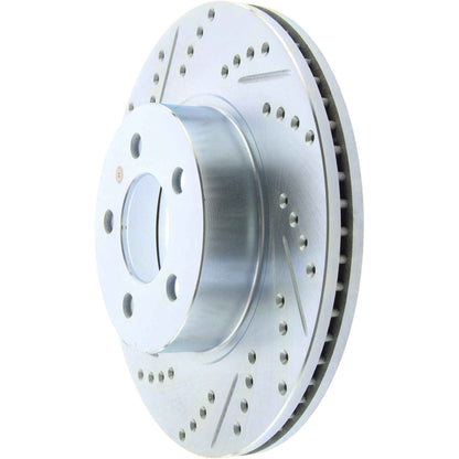 StopTech Select Sport Drilled And Slotted Brake Rotor; Front Right