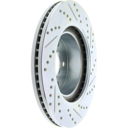 StopTech Select Sport Drilled And Slotted Brake Rotor; Front Right