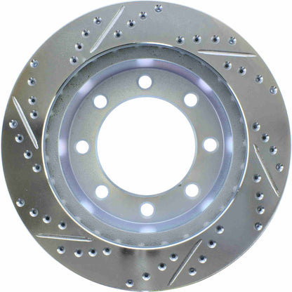 StopTech Select Sport Drilled And Slotted Brake Rotor; Front Left