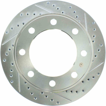 StopTech Select Sport Drilled And Slotted Brake Rotor; Front Left