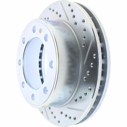 StopTech Select Sport Drilled And Slotted Brake Rotor; Front Left