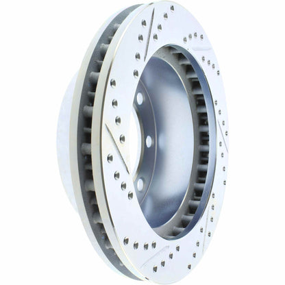 StopTech Select Sport Drilled And Slotted Brake Rotor; Front Left