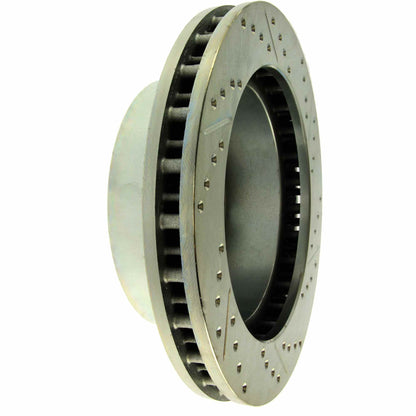 StopTech Select Sport Drilled And Slotted Brake Rotor; Front Right