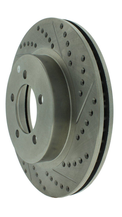 StopTech Select Sport Drilled And Slotted Brake Rotor; Front Left