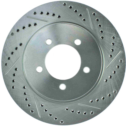 StopTech Select Sport Drilled And Slotted Brake Rotor; Front Left