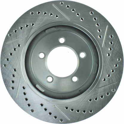 StopTech Select Sport Drilled And Slotted Brake Rotor; Front Right
