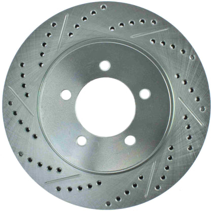 StopTech Select Sport Drilled And Slotted Brake Rotor; Front Right