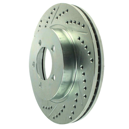 StopTech Select Sport Drilled And Slotted Brake Rotor; Front Right