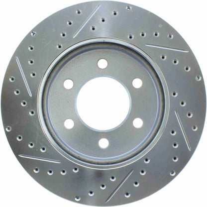 StopTech Select Sport Drilled And Slotted Brake Rotor; Front Left