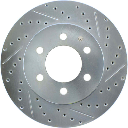 StopTech Select Sport Drilled And Slotted Brake Rotor; Front Left
