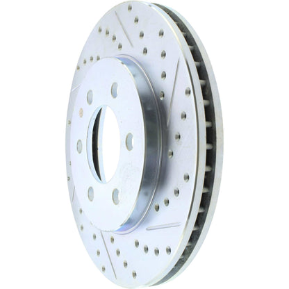 StopTech Select Sport Drilled And Slotted Brake Rotor; Front Left