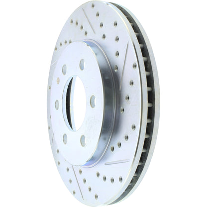 StopTech Select Sport Drilled And Slotted Brake Rotor; Front Left