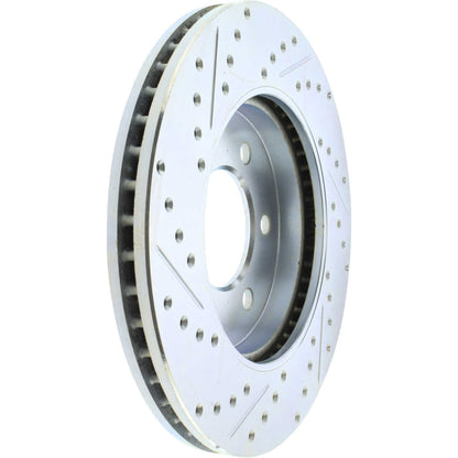 StopTech Select Sport Drilled And Slotted Brake Rotor; Front Left