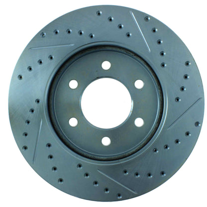 StopTech Select Sport Drilled And Slotted Brake Rotor; Front Right