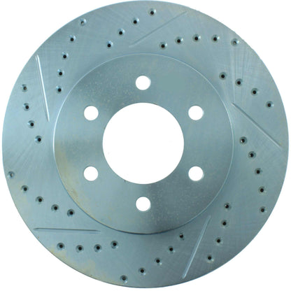 StopTech Select Sport Drilled And Slotted Brake Rotor; Front Right