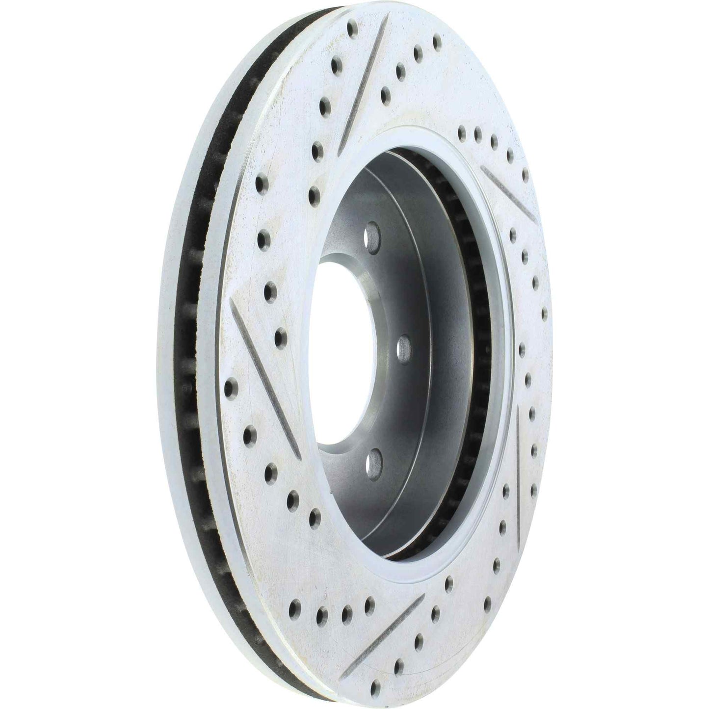 StopTech Select Sport Drilled And Slotted Brake Rotor; Front Left