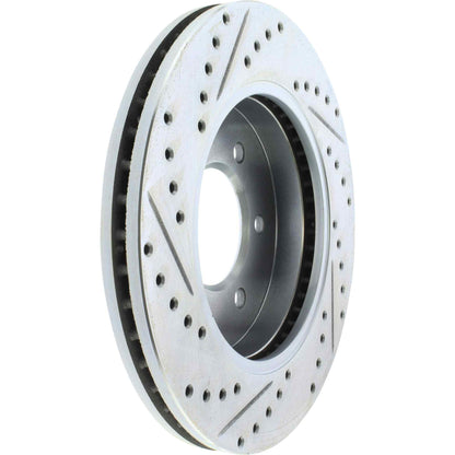 StopTech Select Sport Drilled And Slotted Brake Rotor; Front Left