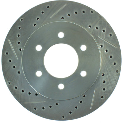 StopTech Select Sport Drilled And Slotted Brake Rotor; Front Right