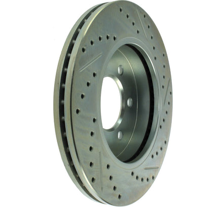 StopTech Select Sport Drilled And Slotted Brake Rotor; Front Right