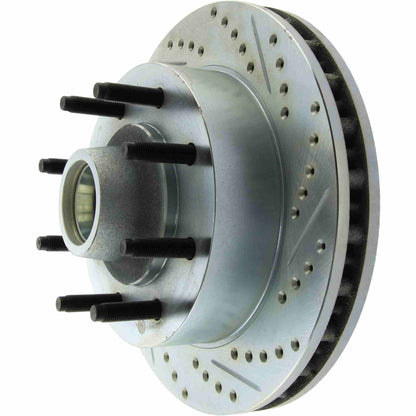 StopTech Select Sport Drilled And Slotted Brake Rotor; Front Left