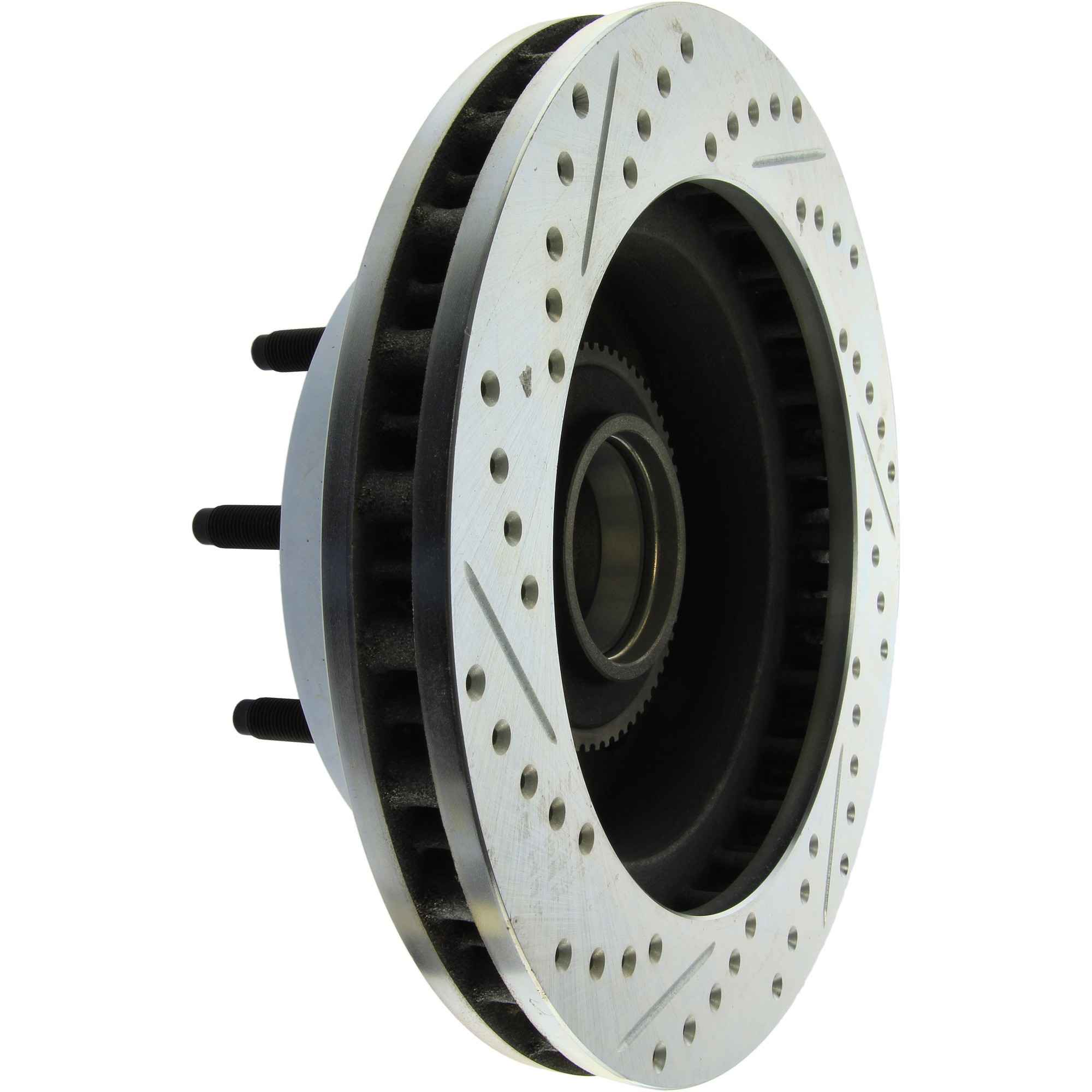 StopTech Select Sport Drilled And Slotted Brake Rotor; Front Left